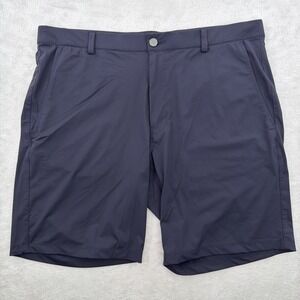 INFINITY Linear Flex Shorts Mens 38 Navy Performance Golf Stretch Nylon Active